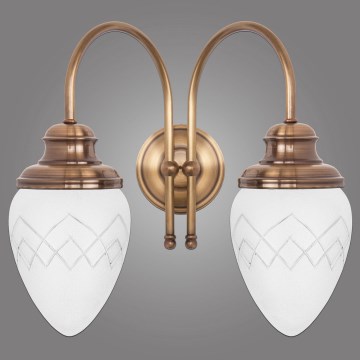 Kemar RI/K/2/M - Wall light RINAMA 2xE27/60W/230V brass