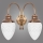 Kemar RI/K/2/M - Wall light RINAMA 2xE27/60W/230V brass