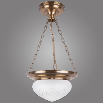 Kemar RI/PL/W/M - Chandelier on a chain RINAMA 1xE27/100W/230V brass
