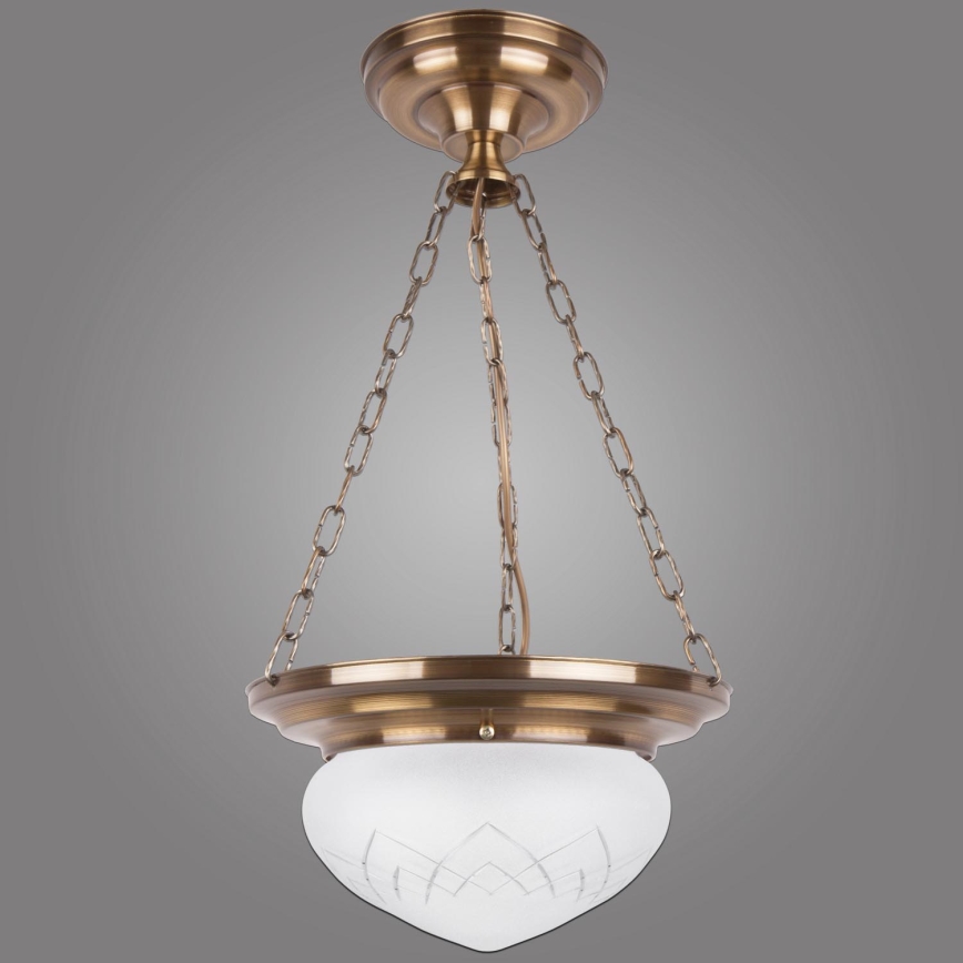 Kemar RI/PL/W/M - Chandelier on a chain RINAMA 1xE27/100W/230V brass