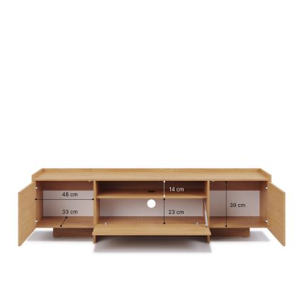 KEMI TV Stand 197x57 cm Cremona Oak