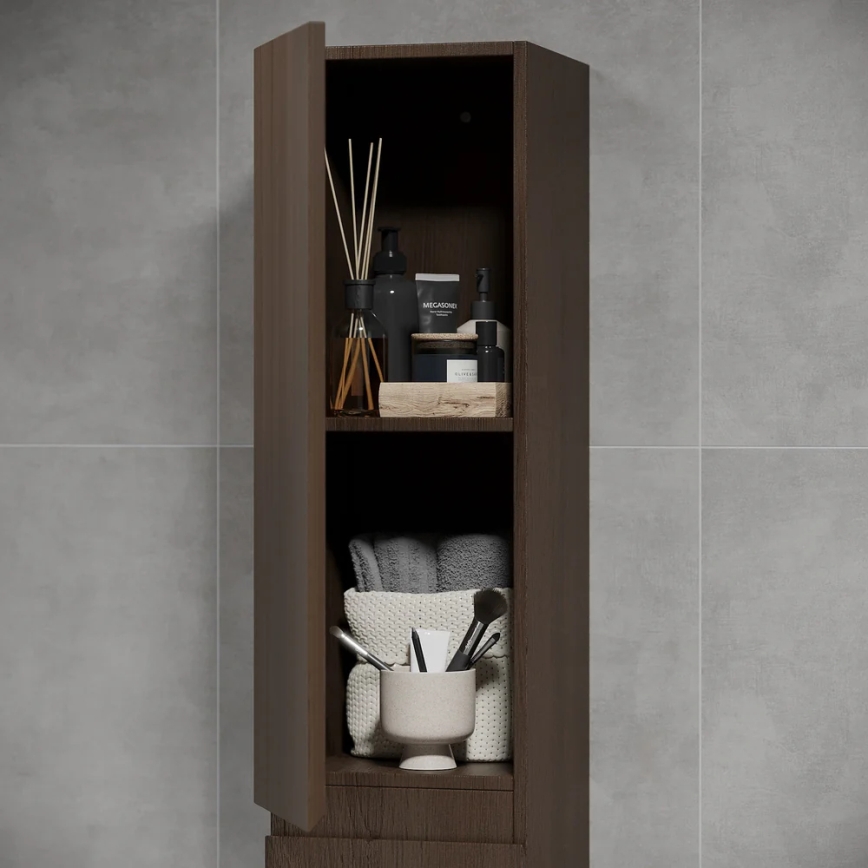 KENWOOD 186 cm Bathroom Cabinet, Walnut