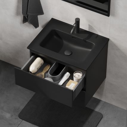 KENWOOD 61 cm Black Bathroom Vanity with Basin