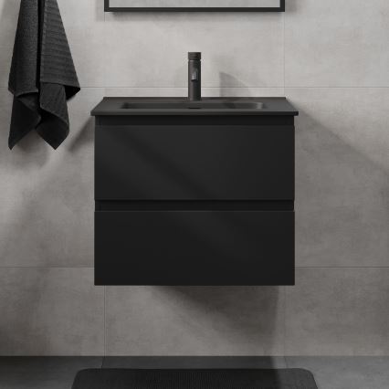 KENWOOD 61 cm Black Bathroom Vanity with Basin