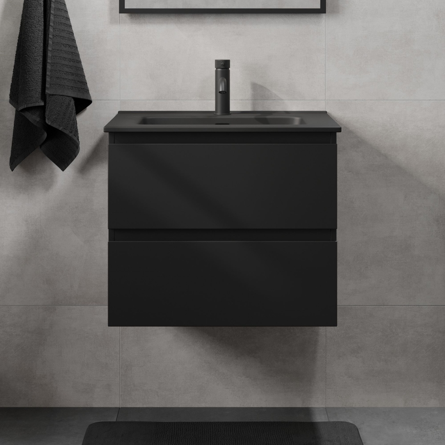 KENWOOD 61 cm Black Bathroom Vanity with Basin