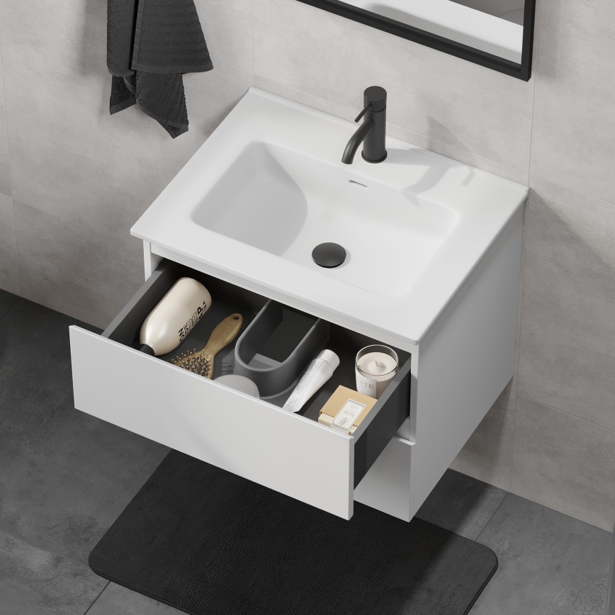 KENWOOD 61 cm White Bathroom Vanity with Sink
