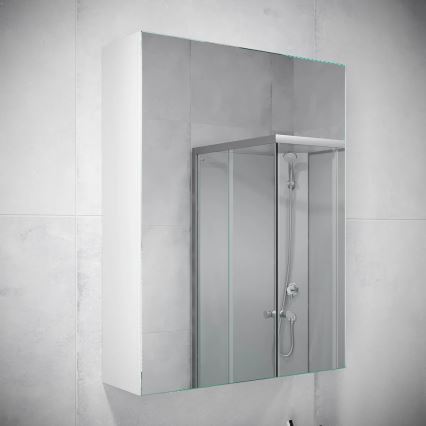 KENWOOD 65x50 cm Mirrored Bathroom Cabinet, White