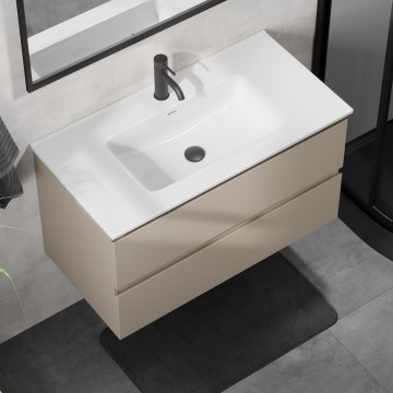 KENWOOD 91 cm Bathroom Cabinet with Sink, Marakesh/White