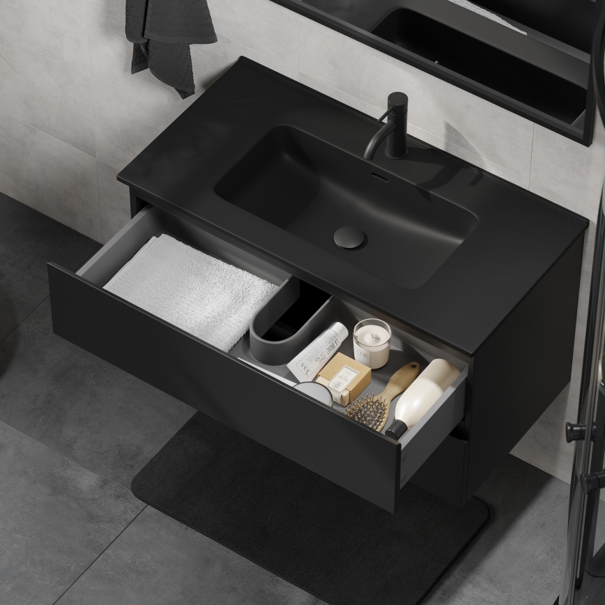 KENWOOD 91 cm Bathroom Vanity Unit with Basin – Black