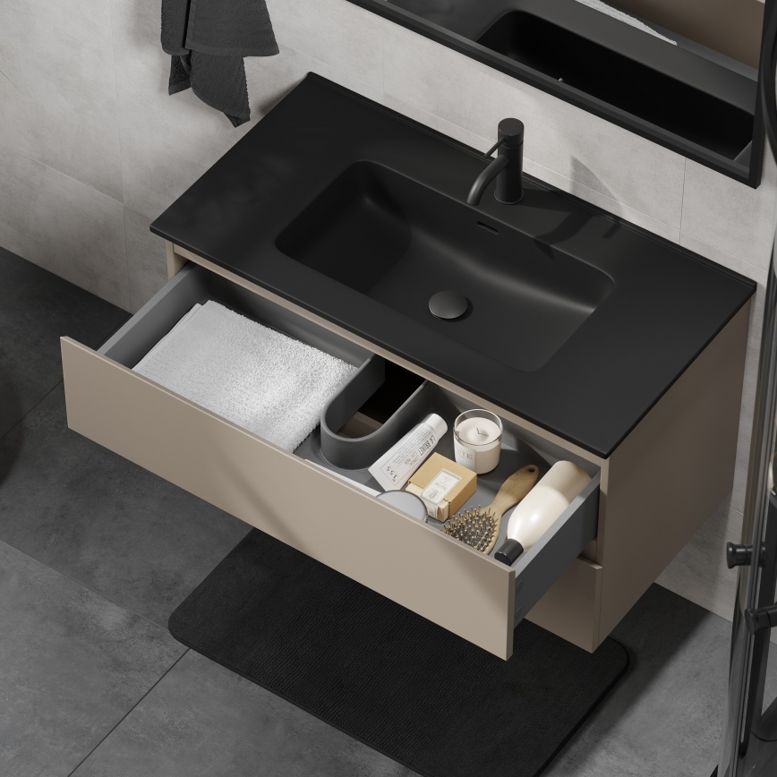 KENWOOD 91 cm Bathroom Vanity with Basin, Marrakesh/Black
