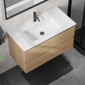 KENWOOD 91 cm Bathroom Vanity with Basin, Oak/White