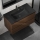 KENWOOD 91 cm Vanity Unit with Basin, Walnut/Black