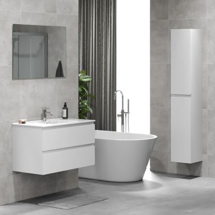 KENWOOD 91 cm White Bathroom Vanity with Basin