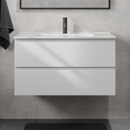 KENWOOD 91 cm White Bathroom Vanity with Sink