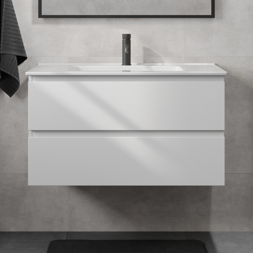 KENWOOD 91 cm White Bathroom Vanity with Sink