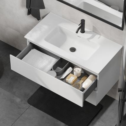 KENWOOD 91 cm White Bathroom Vanity with Sink