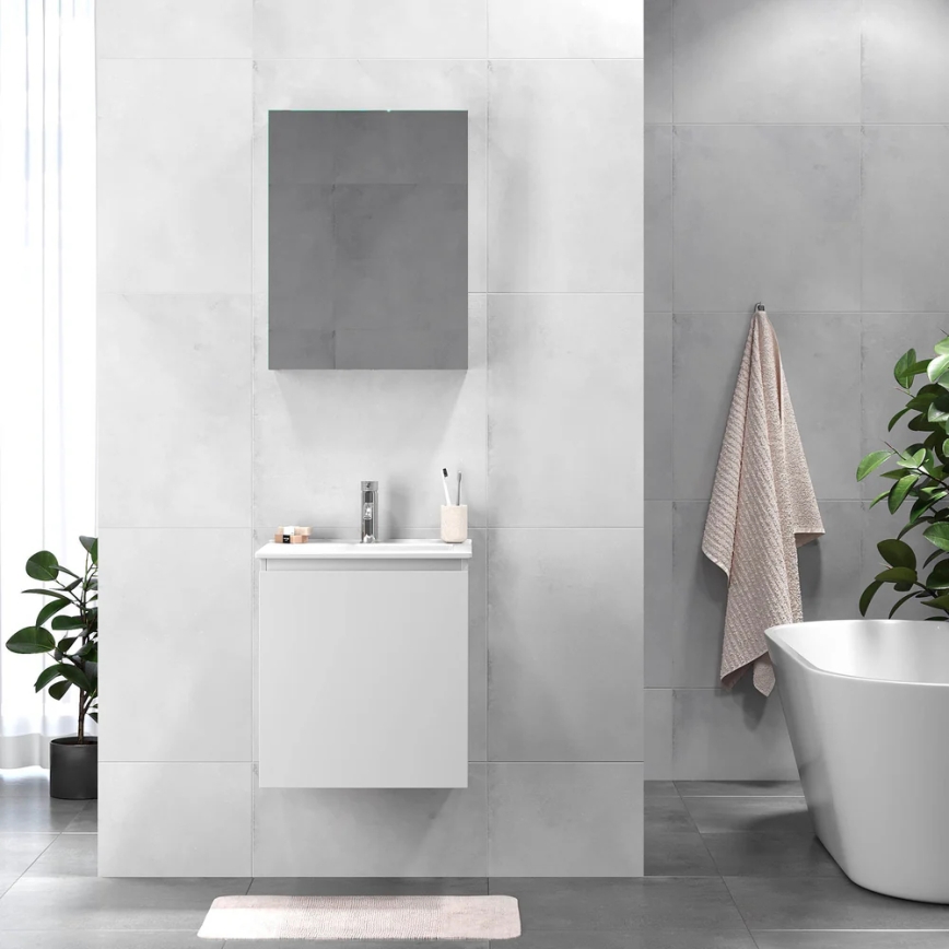 KENWOOD Bathroom vanity unit with basin, 51x55x41 cm, White