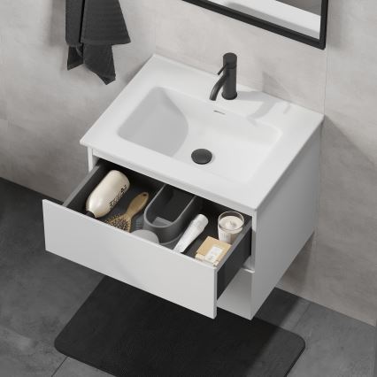 KENWOOD Bathroom Vanity with Basin, 61×52×47 cm, White