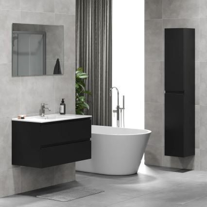 KENWOOD Bathroom Vanity with Basin, 91x50x45 cm, Black