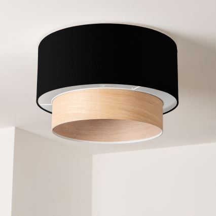KERIA Universal Lampshade, Ø 50 cm, Black/Beige