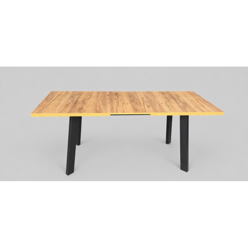 KERNO Extendable Dining Table 150/190x80 cm Craft Oak/Black