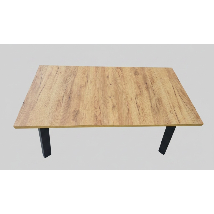 KERNO Extendable Dining Table 150/190x80 cm Craft Oak/Black