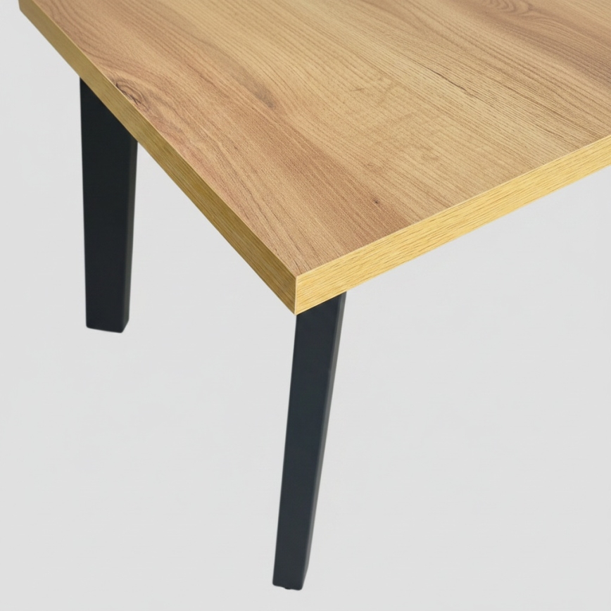 KERNO Extendable Dining Table 150/190x80 cm Craft Oak/Black