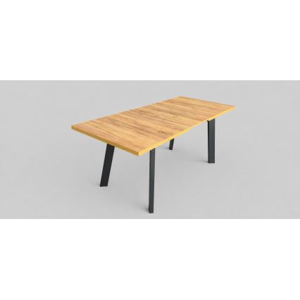 KERNO Extendable Dining Table 150/190x80 cm Craft Oak/Black