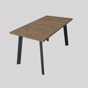 KERNO Extendable Dining Table 150/190x80 cm, Lefkas Oak/Black