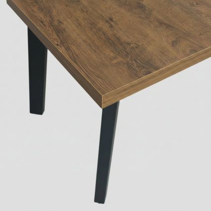 KERNO Extendable Dining Table 150/190x80 cm, Lefkas Oak/Black