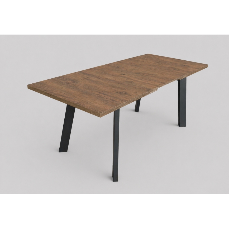 KERNO Extendable Dining Table 150/190x80 cm, Lefkas Oak/Black
