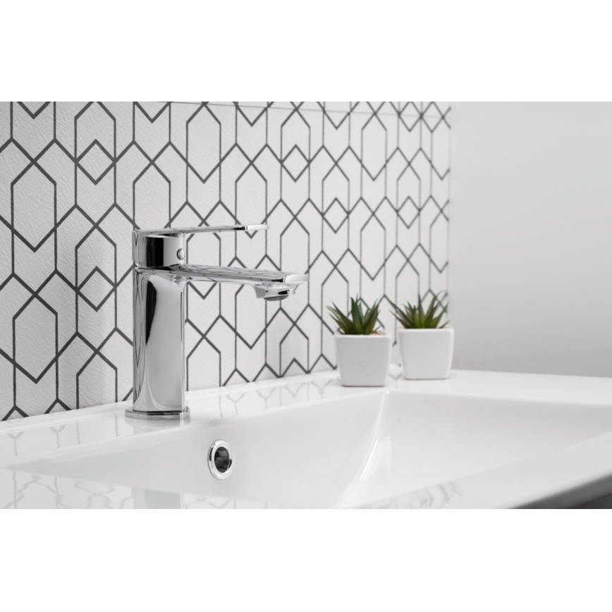 KFA Armatura 4422-815-00 - Basin tap + waste with overflow AGAT 15,2 cm shiny chrome