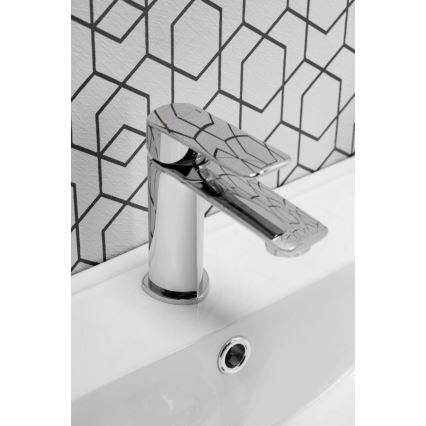 KFA Armatura 4422-815-00 - Basin tap + waste with overflow AGAT 15,2 cm shiny chrome