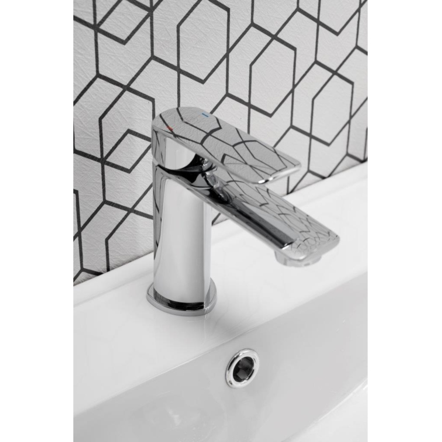 KFA Armatura 4422-815-00 - Basin tap + waste with overflow AGAT 15,2 cm shiny chrome