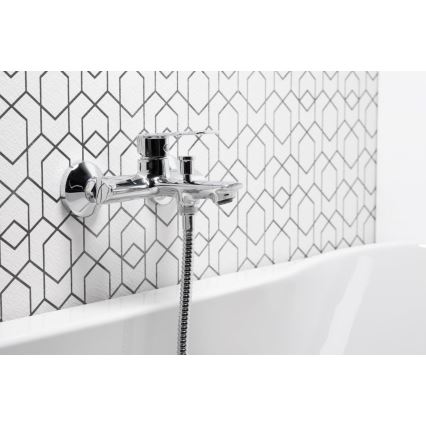 KFA Armatura 4424-510-00 - Bath set with tap AGAT shiny chrome