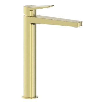 KFA Armatura 4522-712-31 - MALAGA basin mixer with pop-up waste, 30.3 cm, brushed gold