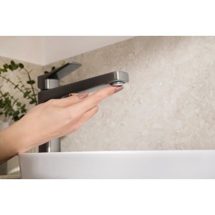 KFA Armatura 4522-712-61 - Washbasin mixer + MALAGA 30.3 cm pop-up waste, metallic grey