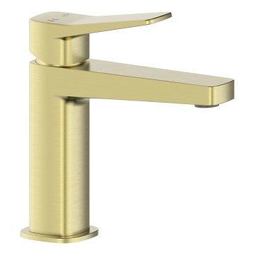 KFA Armatura 4522-815-31 - MALAGA washbasin mixer with 15.9 cm pop-up drain, brushed gold
