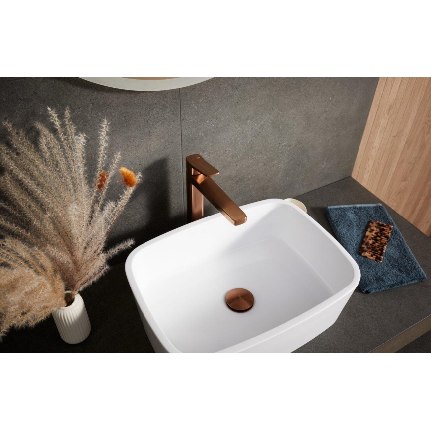 KFA Armatura 4522-815-34 - Basin mixer + MALAGA 15.9 cm pop-up waste rose gold
