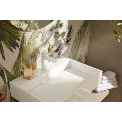 KFA Armatura 4522-815-44 - Washbasin faucet with MALAGA 15.9 cm drain, white