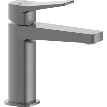 KFA Armatura 4522-815-61 - Basin mixer + MALAGA waste 15.9 cm, metallic gray