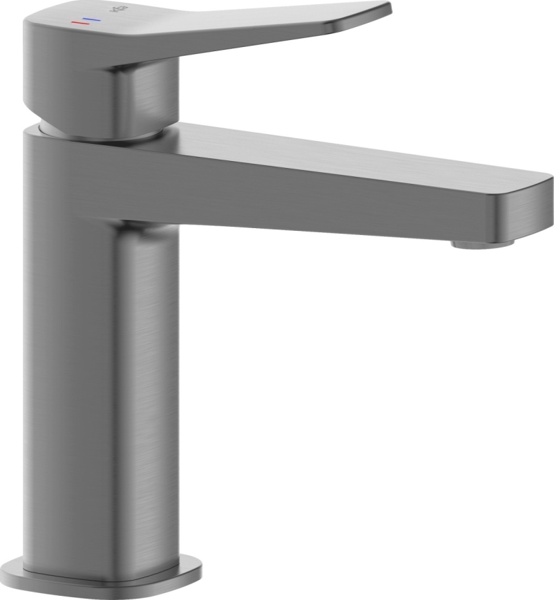KFA Armatura 4522-815-61 - Basin mixer + MALAGA waste 15.9 cm, metallic gray