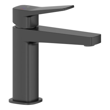 KFA Armatura 4522-815-81 - Basin mixer + MALAGA 15.9 cm pop-up waste, black