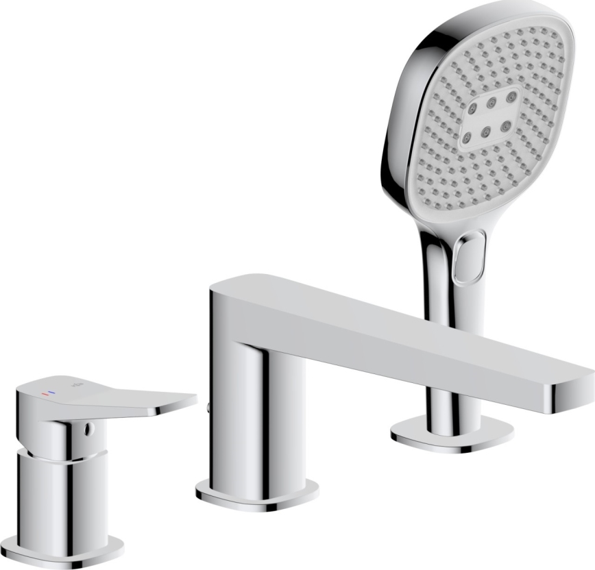 KFA Armatura 4525-210-00 - MALAGA 3-hole bath mixer, polished chrome