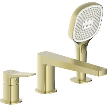 KFA Armatura 4525-210-31 - MALAGA 3-hole bath mixer, brushed gold