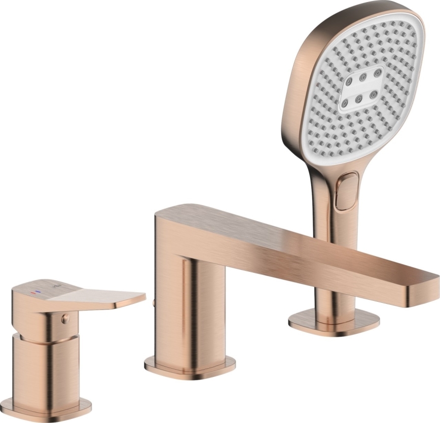 KFA Armatura 4525-210-34 - MALAGA 3-hole bath mixer, rose gold