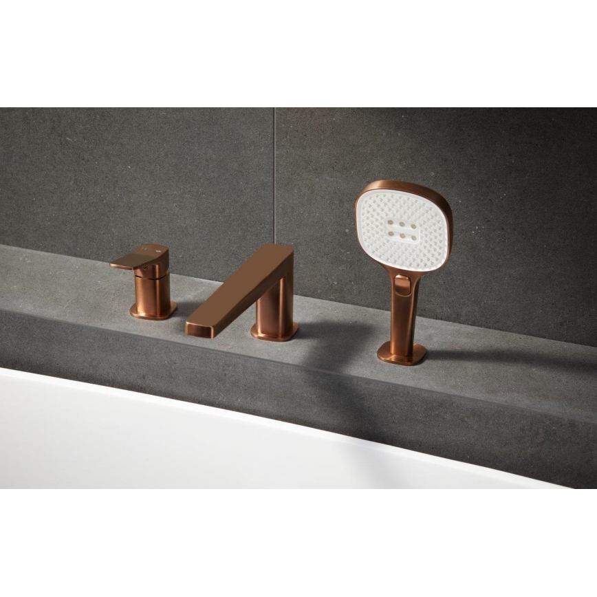 KFA Armatura 4525-210-34 - MALAGA 3-hole bath mixer, rose gold