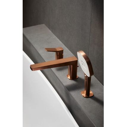 KFA Armatura 4525-210-34 - MALAGA 3-hole bath mixer, rose gold