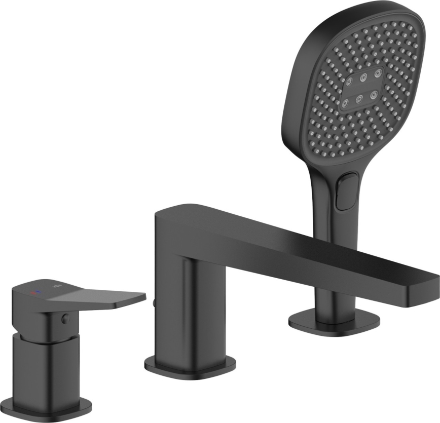 KFA Armatura 4525-210-81 - MALAGA 3-hole bath mixer, black