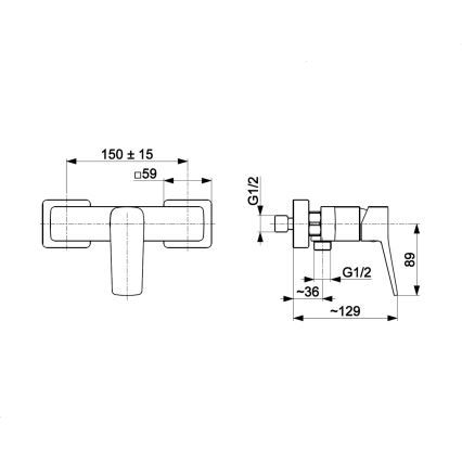 KFA Armatura 4526-010-44 - MALAGA White Shower Mixer